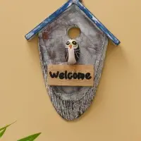 Панно "WELCOME" дерево 15х3х20 см, цв. белый