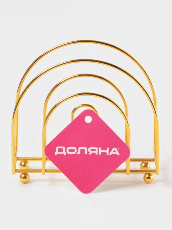 Салфетница Доляна &laquo;Лайн&raquo;, золото