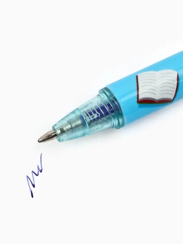 Ручка пластик пиши-стирай автоматическая "Учусь на 5+", синяя паста 0,7 мм