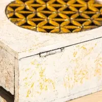 Шкатулка "Цветы" 19х15х7 см, МДФ