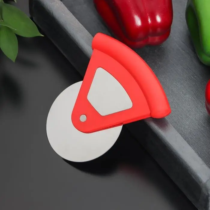 Нож для пиццы и теста &laquo;Бегунок&raquo;, d=7,5 см, нержавеющая сталь, цвет МИКС