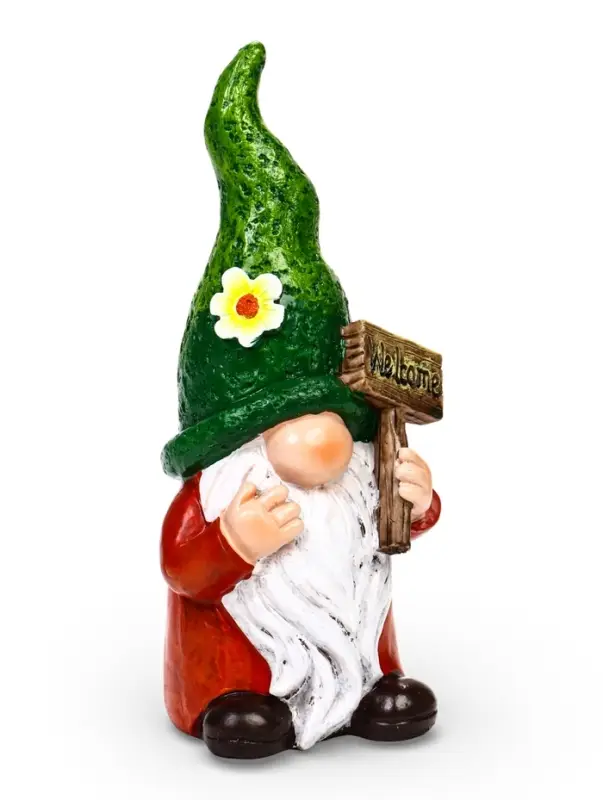 Садовая фигура 10 х 10 х 27 см  "Гном Welcome"