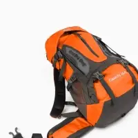 Рюкзак тур 65+5л, 30*20*53, отдел на шнурке, 5нар+2вн кармана, цвет оранжевый