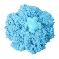 Игрушки в наборе ТМ "Космический песок" голубой + формочка 150 г. Пакет.