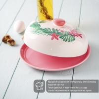 Блинница Доляна &laquo;Тропики&raquo;, d=23 см, цвет белый