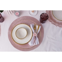 Салатник фарфоровый Magistro Poursephona, 300 мл, d=11,5 см, цвет бежевый