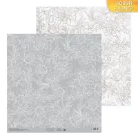 Бумага для скрапбукинга &laquo;Цветочные кружева&raquo;, 30,5 х 30,5 см, 190 г/м&sup2;