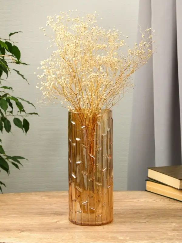 Ваза стекло настольная "Мэнди" 29х12 см, коричневый