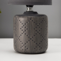 Настольная лампа с абажуром RISALUX &laquo;Мерида&raquo;, Е14, 40 Вт, серый, 13&times;13&times;28 см