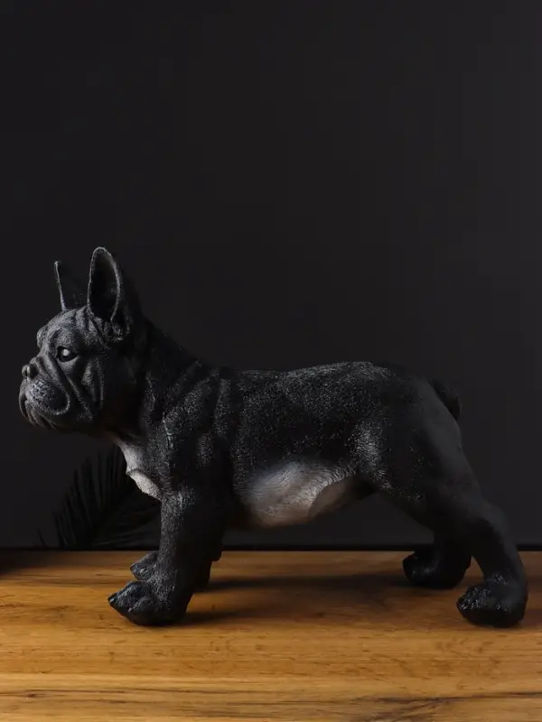 Фигура гипс &laquo;Французский бульдог&raquo;, 14&times;34&times;25 см, чёрный