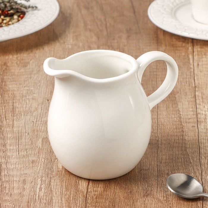 Молочник фарфоровый Magistro &laquo;Бланш&raquo;, 290 мл, цвет белый