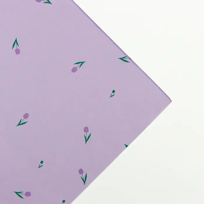 Бумага упаковочная тишью, &laquo;Цветы&raquo;, сиреневый, 50 см &times; 70 см 17 грамм