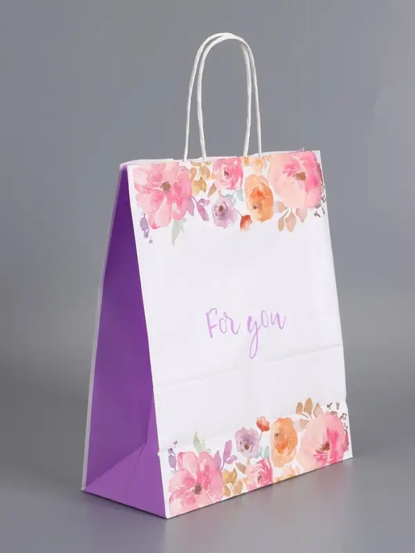 Пакеты подарочные, "Для тебя", 26 х 12 х 32 см , набор 4 шт