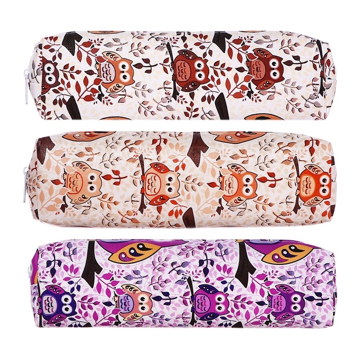 Пенал школьный Пенал школьный "Совы", на молнии, МИКС