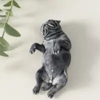 Сувенир "Бульдог лежит на спине" 3,5 см