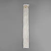 Молния металлическая, №3, неразъёмная, замок автомат, 30 см, белая