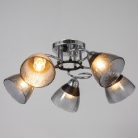 Люстра "Дождь" 5х40Вт Е27 хром 58х58х24см