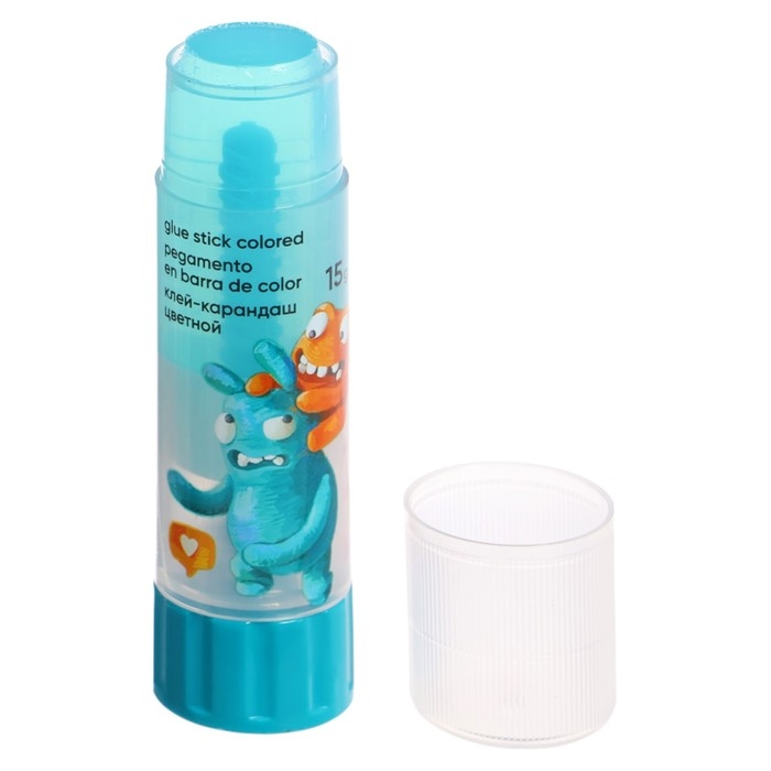 Клей-карандаш 15г ErichKrause EasyStick "Jolly Friends" PVP, экономичный расход, микс