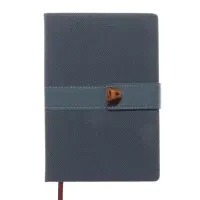 Ежедневник недатированный формат А5, с хлястиком, 128л, линия, пвх, Индиго