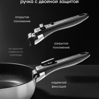 Сковорода набор посуды EasyKeep-3DSS с ручкой