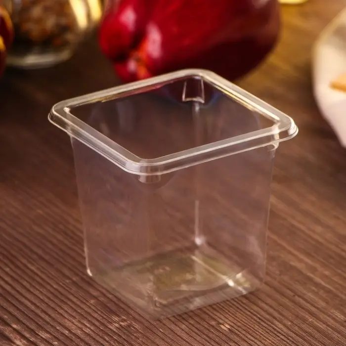 Стакан - креманка одноразовый под запайку &laquo;Фреш&raquo;, 8&times;7.5 см, 270 мл, пластик, прозрачный