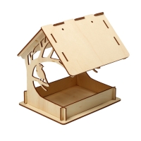 Деревянная кормушка-конструктор &laquo;Птица на дереве&raquo; своими руками, 14.5 &times; 18.5 &times; 19.5 см, Greengo