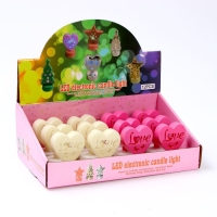 Свеча светодиодная &laquo;Сердечки&raquo;, цвета МИКС