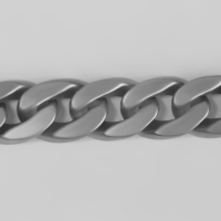 Цепочка для сумки, пластиковая, матовая, 23 &times; 17 мм, 120 см, цвет серебряный