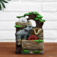 Фонтан "Слоник у скал" 11х13х20 см (с подсветкой)
