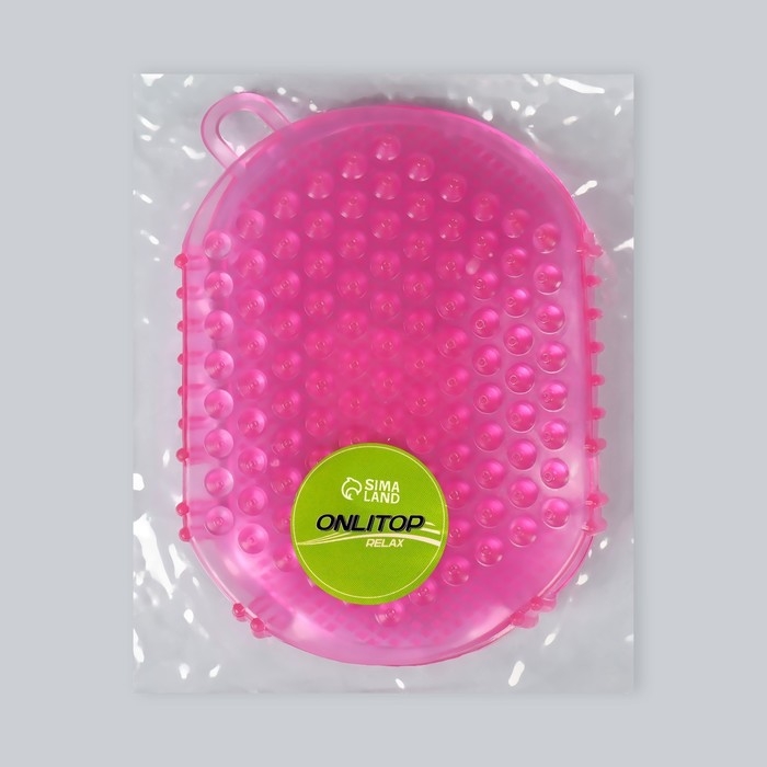 Массажёр антицеллюлитный &laquo;Варежка&raquo;, 15 &times; 11 &times; 2 см, с подвесом, цвет МИКС