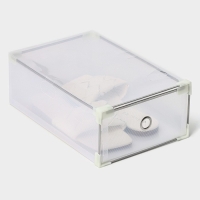 Коробка для хранения обуви выдвижная Доляна Middle size, 20&times;31&times;11 см, 3 шт, цвет белый