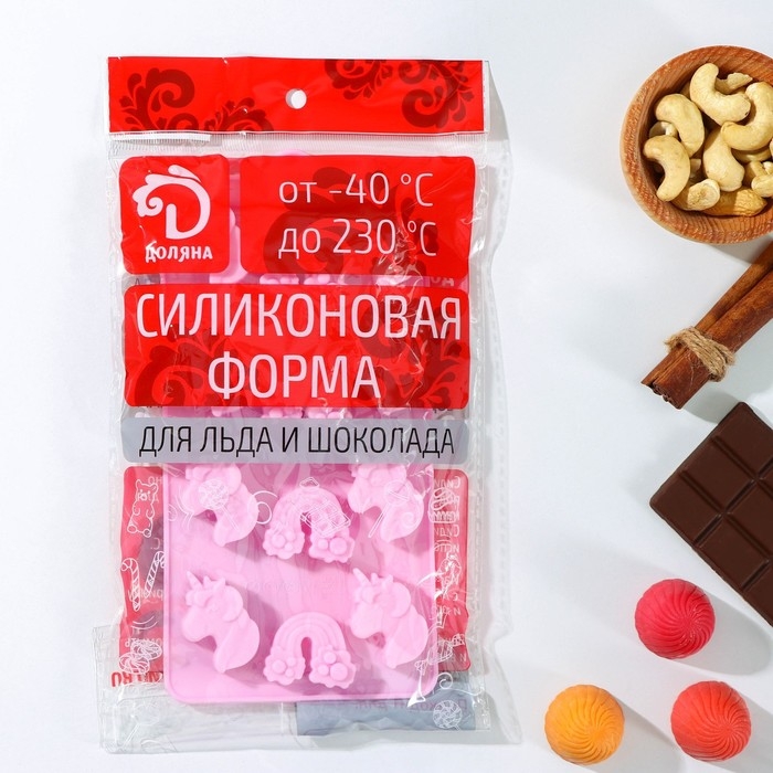 Форма для шоколада Доляна &laquo;Сказка&raquo;, силикон, 22&times;10,7&times;1,5 см, 12 ячеек, цвет МИКС