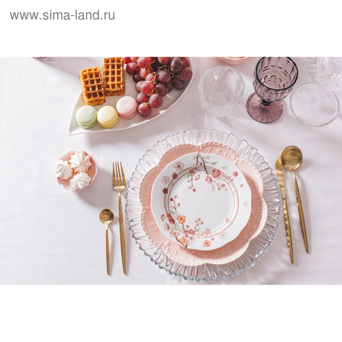 Столовые приборы из нержавеющей стали Magistro &laquo;Фолк&raquo;, 4 предмета, цвет золотой