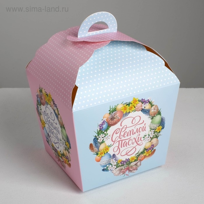 Коробка кондитерская, упаковка, &laquo;Светлой Пасхи&raquo;, 17 х 17 х 26 см