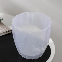 Кашпо для цветов со вставкой &laquo;Флюте&raquo;, 1,9 л, прозрачное