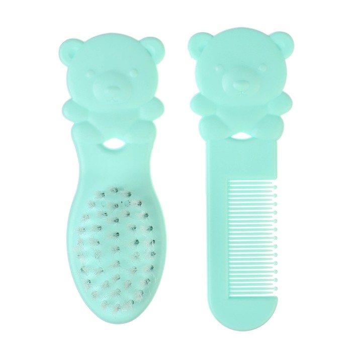Набор расчесок &laquo;Мишка&raquo;, 2 шт., цвет зеленый