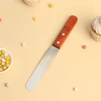 Кондитерская лопатка - палетка, 26&times;2,7 см, рабочая часть 14,5 см, цвет коричневый