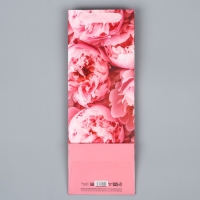 Пакет подарочный под бутылку, упаковка, &laquo;Цветы&raquo;, 36 х 13 х 10 см