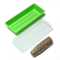 Мини-парник: 36 &times; 13 &times; 12 см, торфяной горшок 6,5 &times; 6,5 см, 12 шт., Greengo