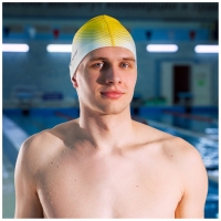 Шапочка для плавания взрослая ONLYTOP &laquo;Орнамент&raquo;, тканевая, обхват 54-60 см