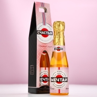 Гель для душа во флаконе шампанское &laquo;Счастья&raquo;, 250 мл, аромат клубничного десерта, Новый Год