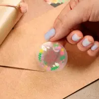 Наклейки для подарков и цветов &laquo;От всей души&raquo;, цветы, винил, 9.3 х 16 см