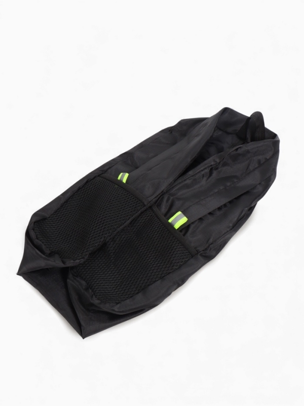 Рюкзак складной, отдел на молнии, наружный карман, 2 боковых кармана, цвет чёрный