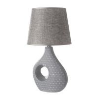 Настольная лампа с абажуром RISALUX &laquo;Маделин&raquo;, Е14, 40 Вт, серый, 18&times;18&times;33.5 см