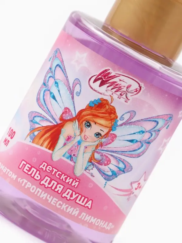 Гель для душа детский, аромат тропический лимонад, 100 мл, Винкс