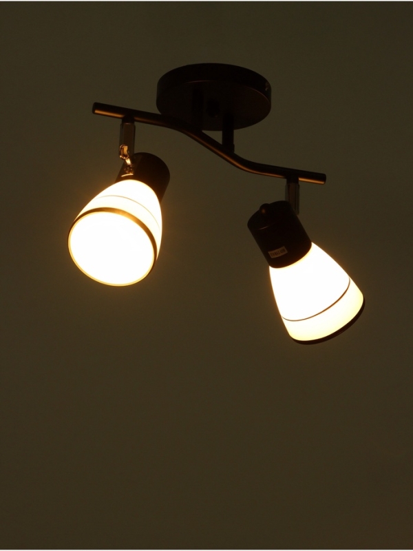 Спот "Айрис" 2хЕ14 40Вт черный 38х18х22 см