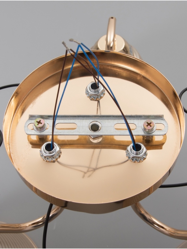 Люстра "Кольцо" 3х40Вт Е27 золото 48х48х24см