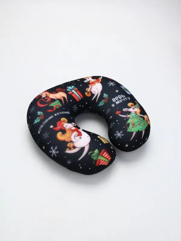 Подушка антистресс новогодняя &laquo;Верь в мечту&raquo;, черная