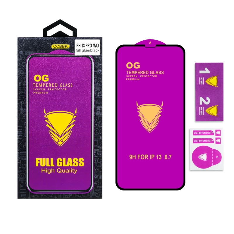 Защитное стекло iPh 13 Pro Max/14 Plus (6.7) OG 3D черное