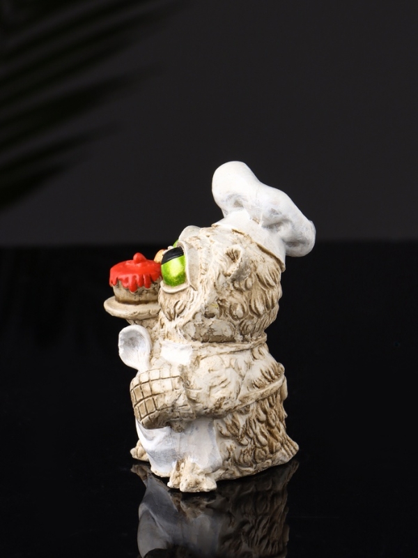 Набор фигур "4 совы на подносе" размер 20х10х10 см, бежевый